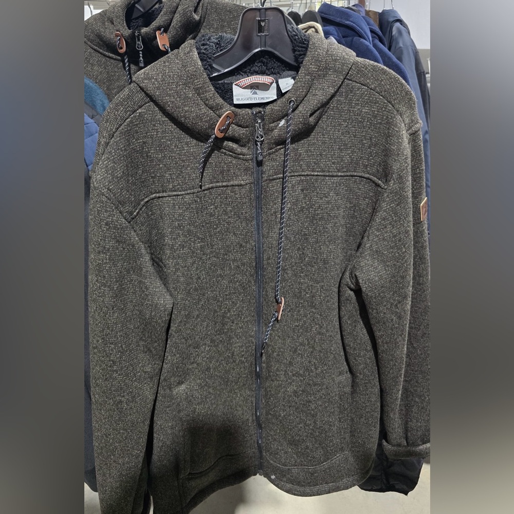 Rugged Elements Men's Mountain Fleece Lined Full Zip Hoodie